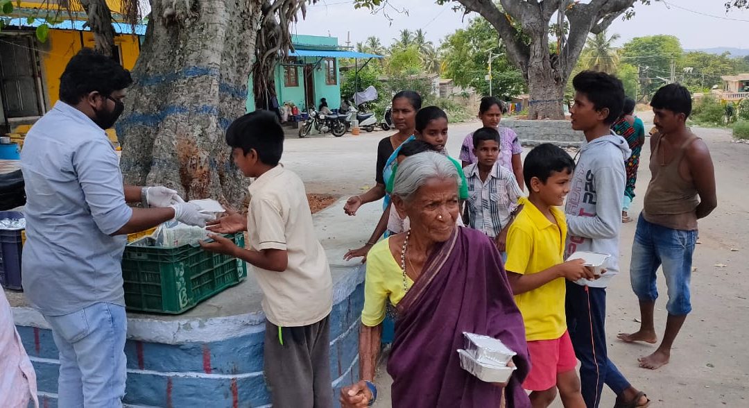 Distribution of Food Packets for Needy